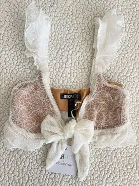 Beach Riot | Swim | Beach Riot Nude And White Lace Underwire Lacetrim ...